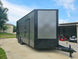 8.5 x 18 Charcoal/Black Enclosed Trailer with Blackout and (2) Heavy-Duty 5,200lb Axles Font Right