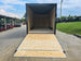 8.5 x 18 Charcoal/Black Enclosed Trailer with Blackout and (2) Heavy-Duty 5,200lb Axles Rear Ramp Open
