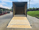 8.5 x 18 Charcoal/Black Enclosed Trailer with Blackout and (2) Heavy-Duty 5,200lb Axles Rear Ramp Open