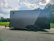 8.5 x 18 Charcoal/Black Enclosed Trailer with Blackout and (2) Heavy-Duty 5,200lb Axles Left Side