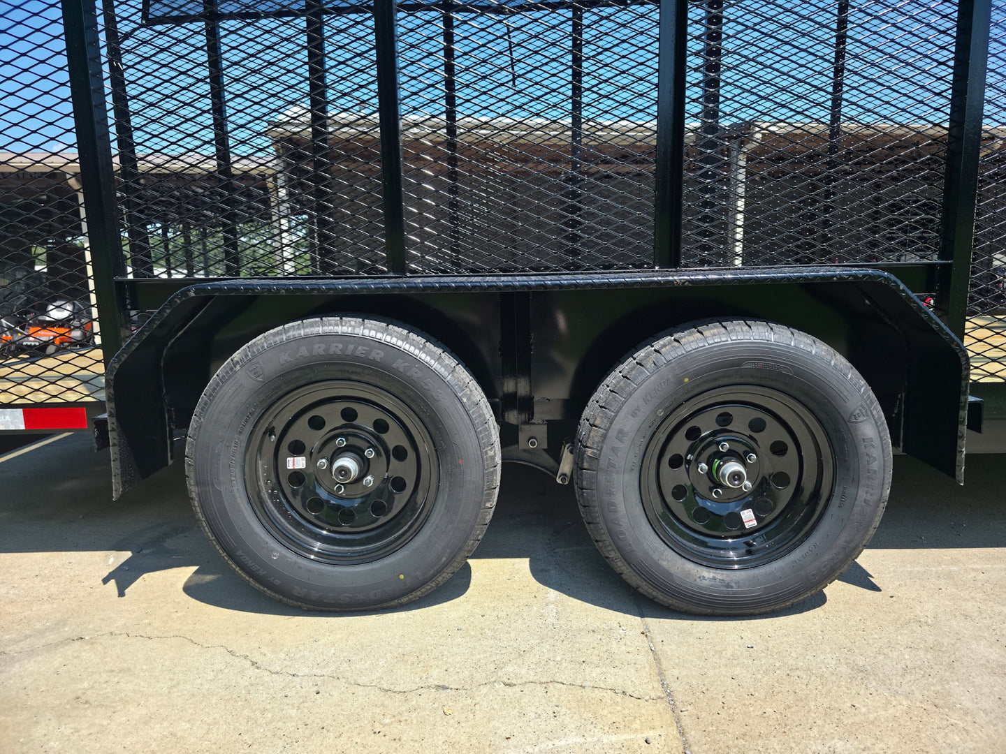 6.4x16 Leaf Clean Up Cage Debris Trailer with 21HP Loader 7K GVWR Tires