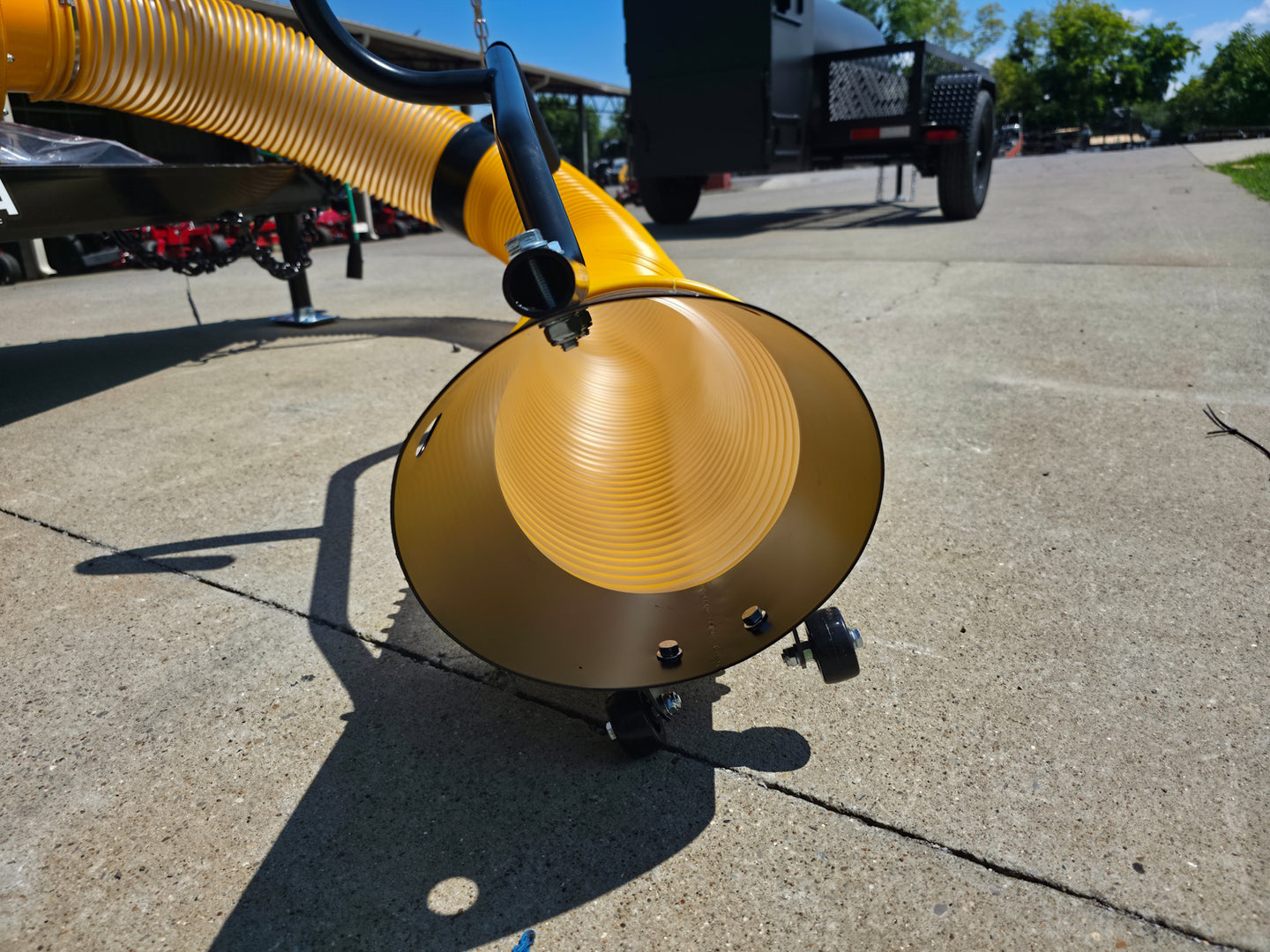 6.4x16 Leaf Clean Up Cage Debris Trailer with 21HP Loader 7K GVWR 10x10 Tube