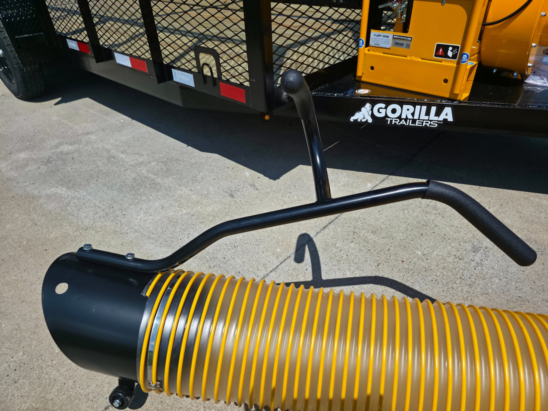 6.4x16 Leaf Clean Up Cage Debris Trailer with 21HP Loader 7K GVWR Tube Handle