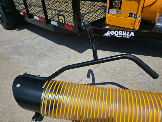 6.4x16 Leaf Clean Up Cage Debris Trailer with 21HP Loader 7K GVWR Tube Handle