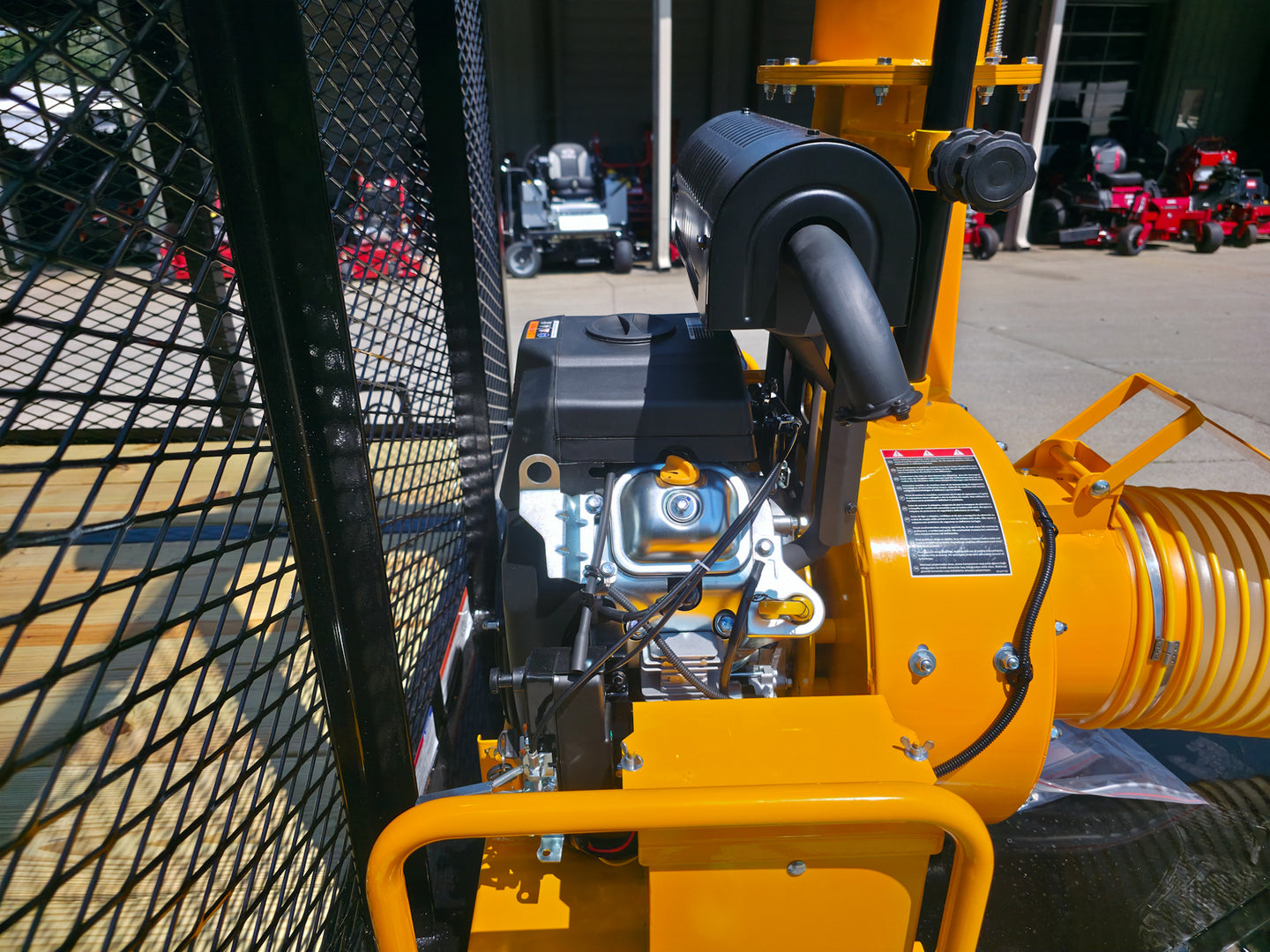 6.4x16 Leaf Clean Up Cage Debris Trailer with 21HP Loader 7K GVWR Debri Engine