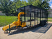 6.4x16 Leaf Clean Up Cage Debris Trailer with 21HP Loader 7K GVWR Front Left