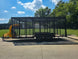 6.4x16 Leaf Clean Up Cage Debris Trailer with 21HP Loader 7K GVWR Left Side Gate Down