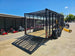 6.4x16 Leaf Clean Up Cage Debris Trailer with 21HP Loader 7K GVWR Right Rear Gate Down