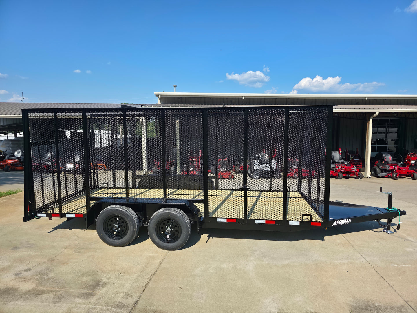 6.4' x 16' Debris Leaf Junk Trash Removal Loader Utility Trailer (2) 3500 Axles Right Side