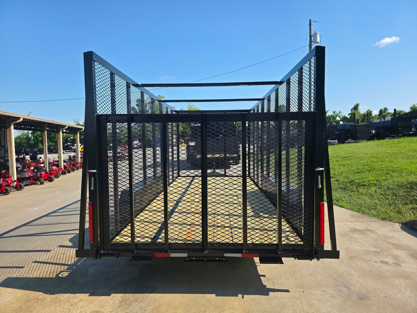 6.4' x 16' Debris Leaf Junk Trash Removal Loader Utility Trailer (2) 3500 Axles Rear 