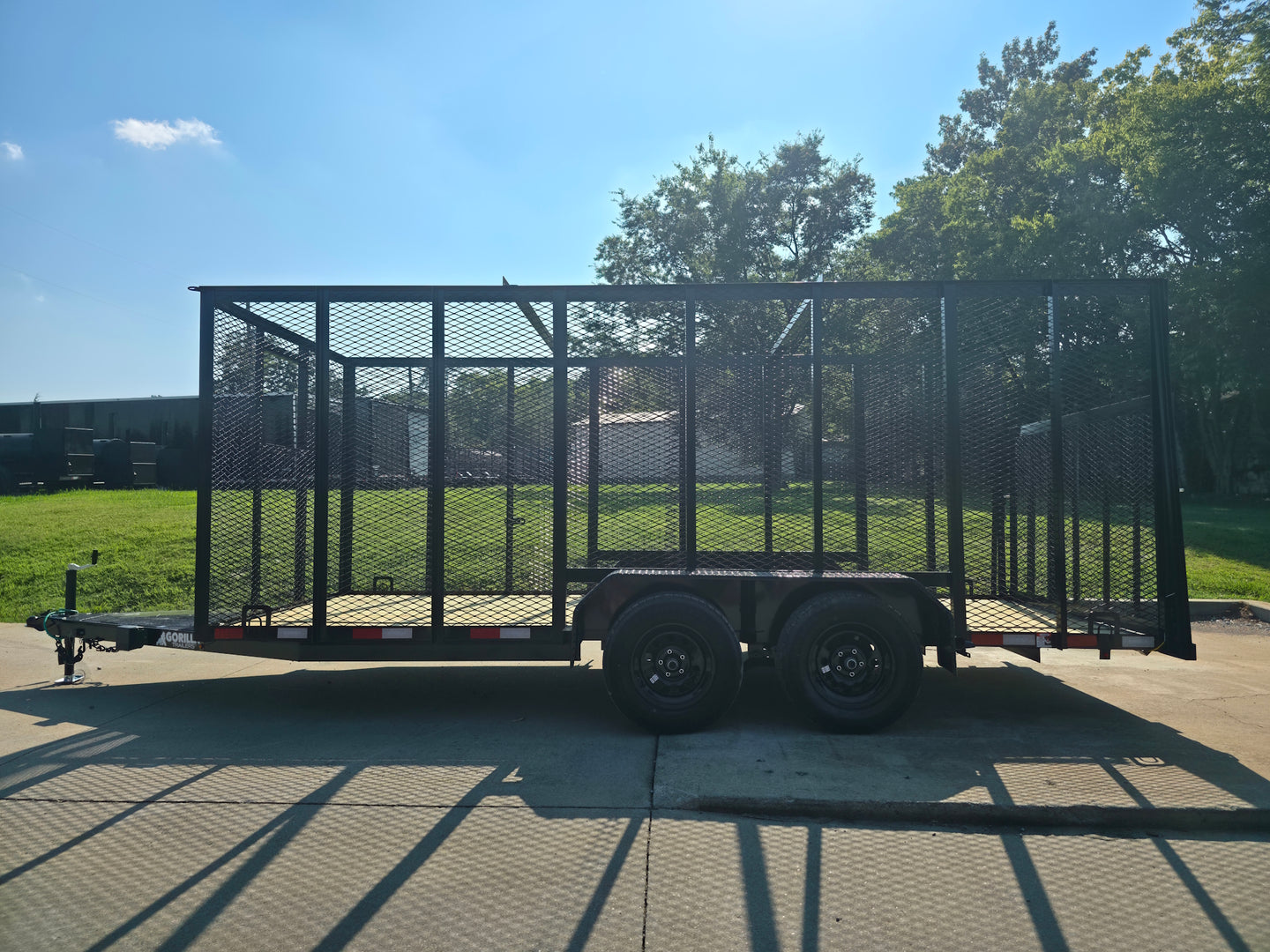 6.4' x 16' Debris Leaf Junk Trash Removal Loader Utility Trailer (2) 3500 Axles Left Side