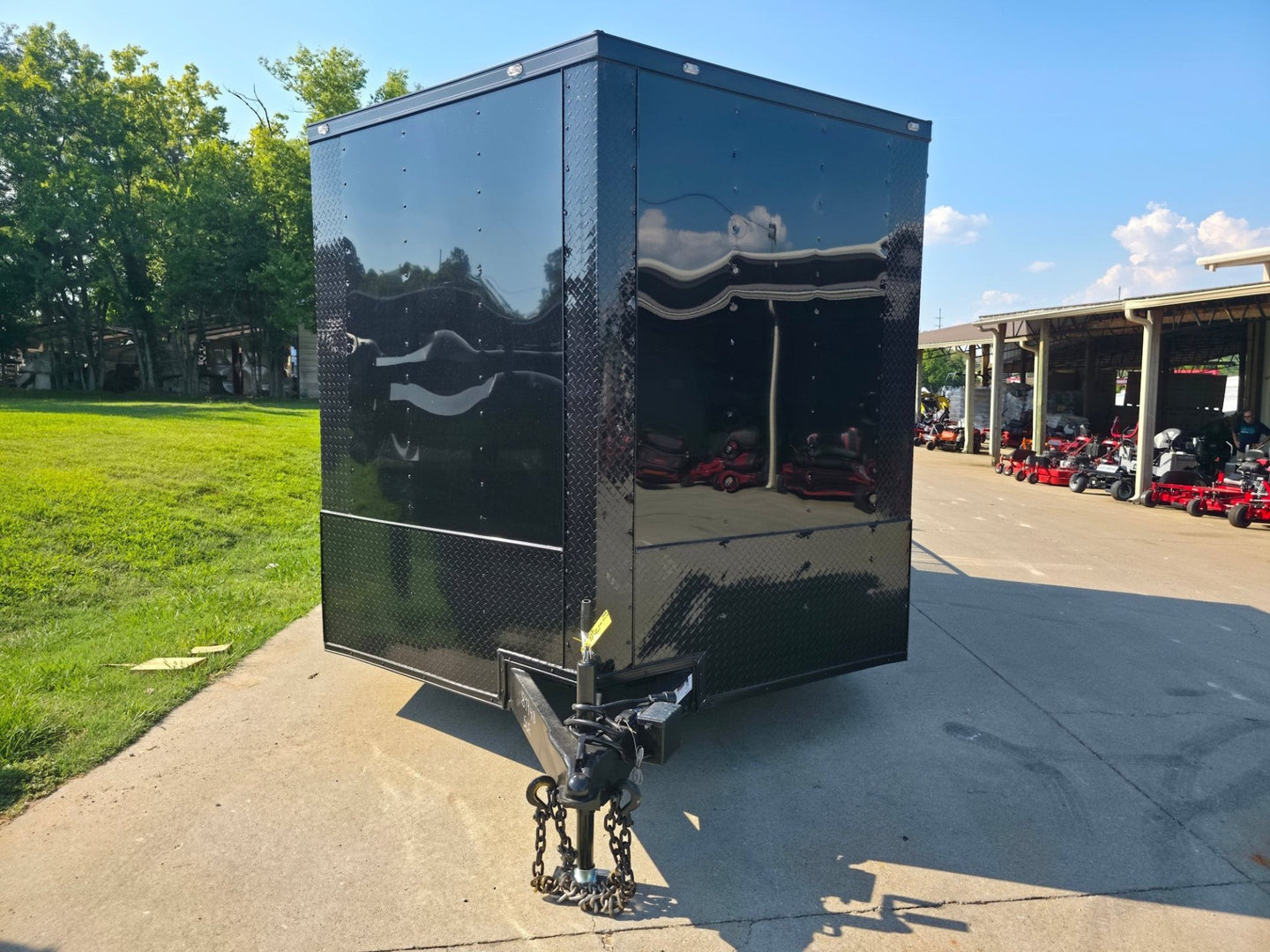 8.5x20 Enclosed Hybrid Black with Black Trim (2) 5200LB Axles Front 