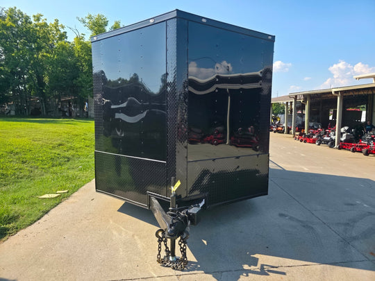 8.5x20 Enclosed Hybrid Black with Black Trim (2) 5200LB Axles Front 