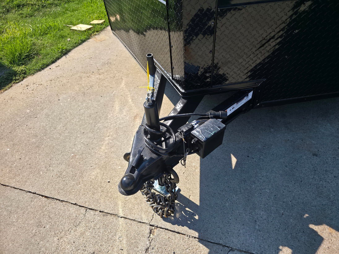 8.5x20 Enclosed Hybrid Black with Black Trim (2) 5200LB Axles Jack