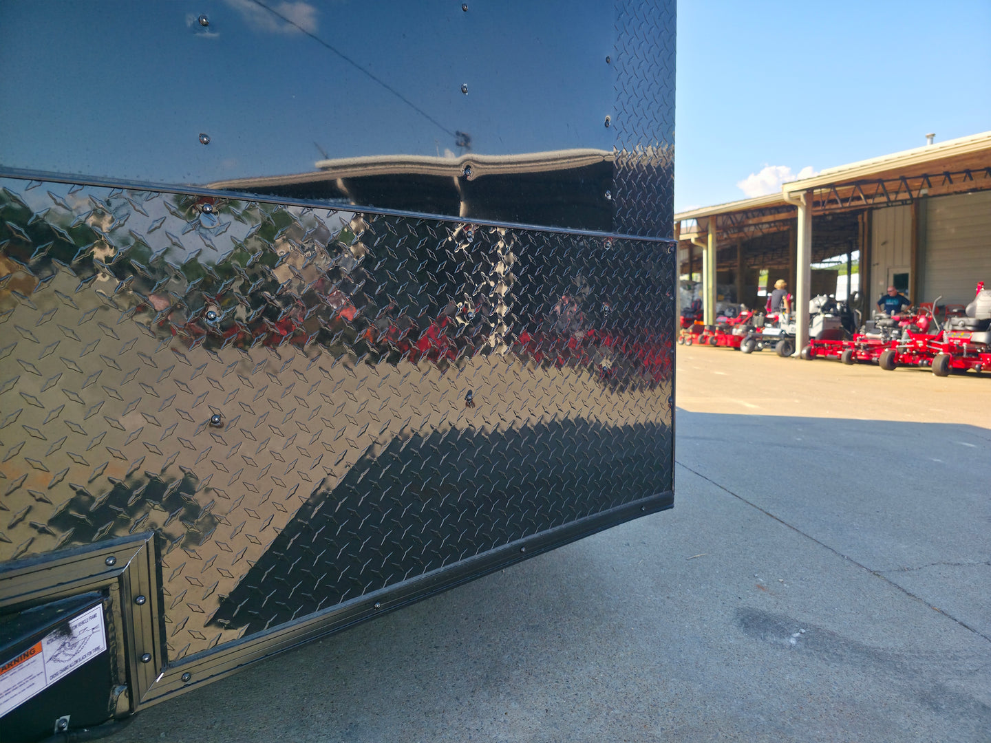 8.5x20 Enclosed Hybrid Black with Black Trim (2) 5200LB Axles Jack Trim