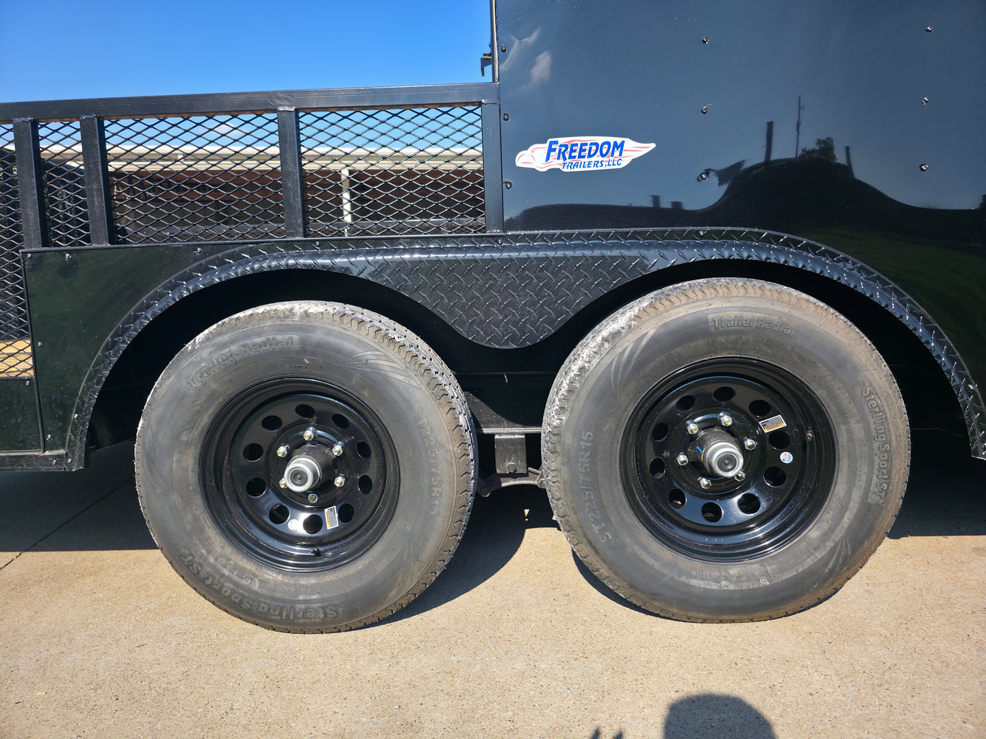 8.5x20 Enclosed Hybrid Black with Black Trim (2) 5200LB Axles Tires