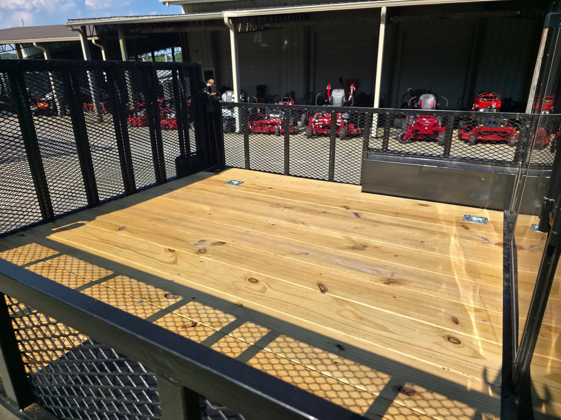 8.5x20 Enclosed Hybrid Black with Black Trim (2) 5200LB Axles Jack Deck