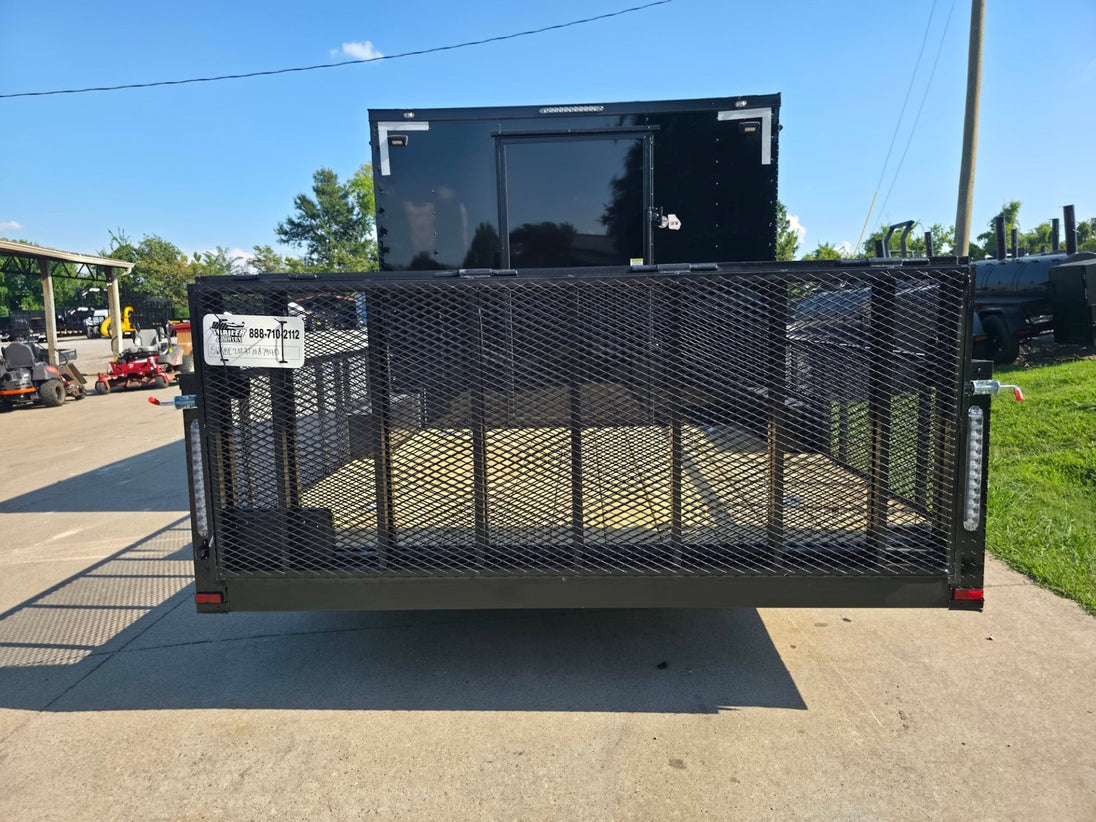 8.5x20 Enclosed Hybrid Black with Black Trim (2) 5200LB Axles Rear