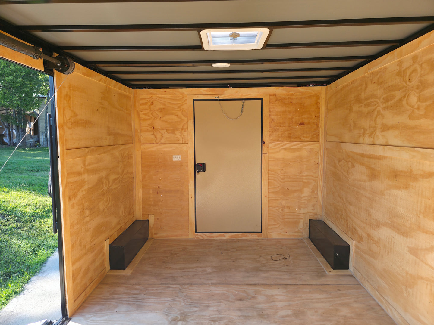 8.5x20 Enclosed Hybrid Black with Black Trim (2) 5200LB Axles Inside Enclosed Rear