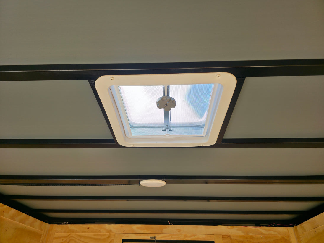 8.5x20 Enclosed Hybrid Black with Black Trim (2) 5200LB Axles Vent