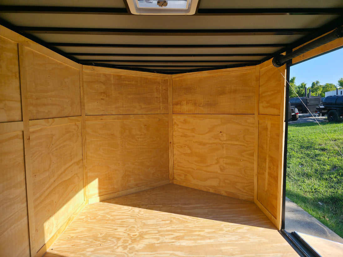 8.5x20 Enclosed Hybrid Black with Black Trim (2) 5200LB Axles Inside Front 