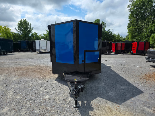 8.5' X 20' Cobalt Blue Concession Trailer Food Event Catering - SLE Equipment - 2