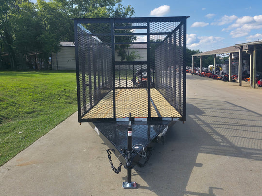 6.4' x 18' Debris Leaf Junk Trash Removal Loader Utility Trailer (2) 3500 Axles Front 