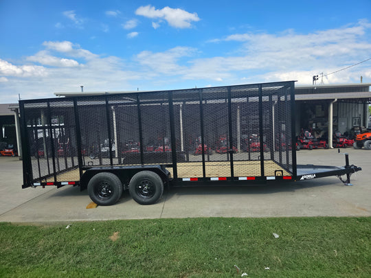 6.4' x 18' Debris Leaf Junk Trash Removal Loader Utility Trailer (2) 3500 Axles Right Side