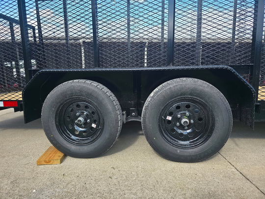 6.4' x 18' Debris Leaf Junk Trash Removal Loader Utility Trailer (2) 3500 Axles Tires