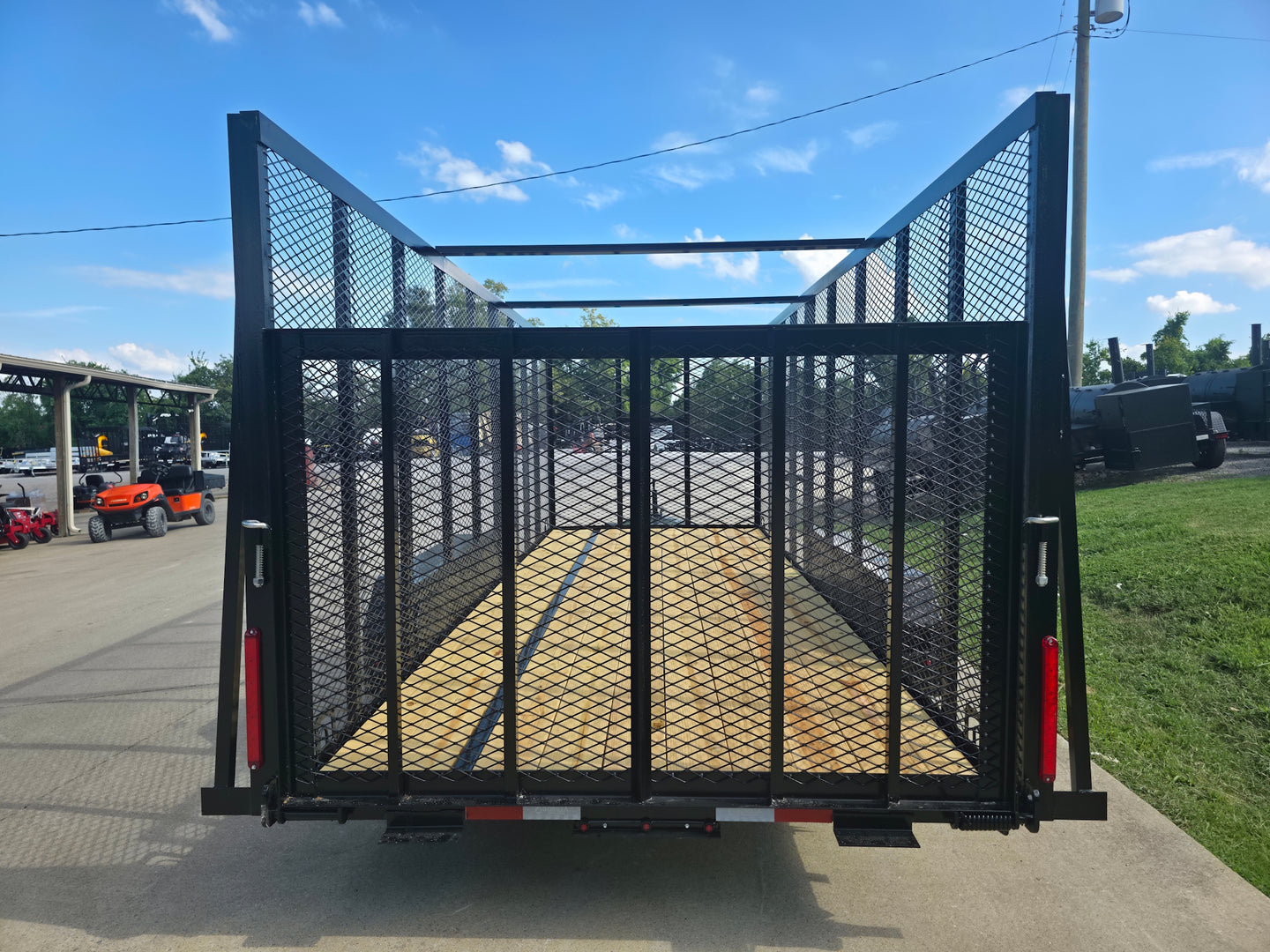 6.4' x 18' Debris Leaf Junk Trash Removal Loader Utility Trailer (2) 3500 Axles Rear