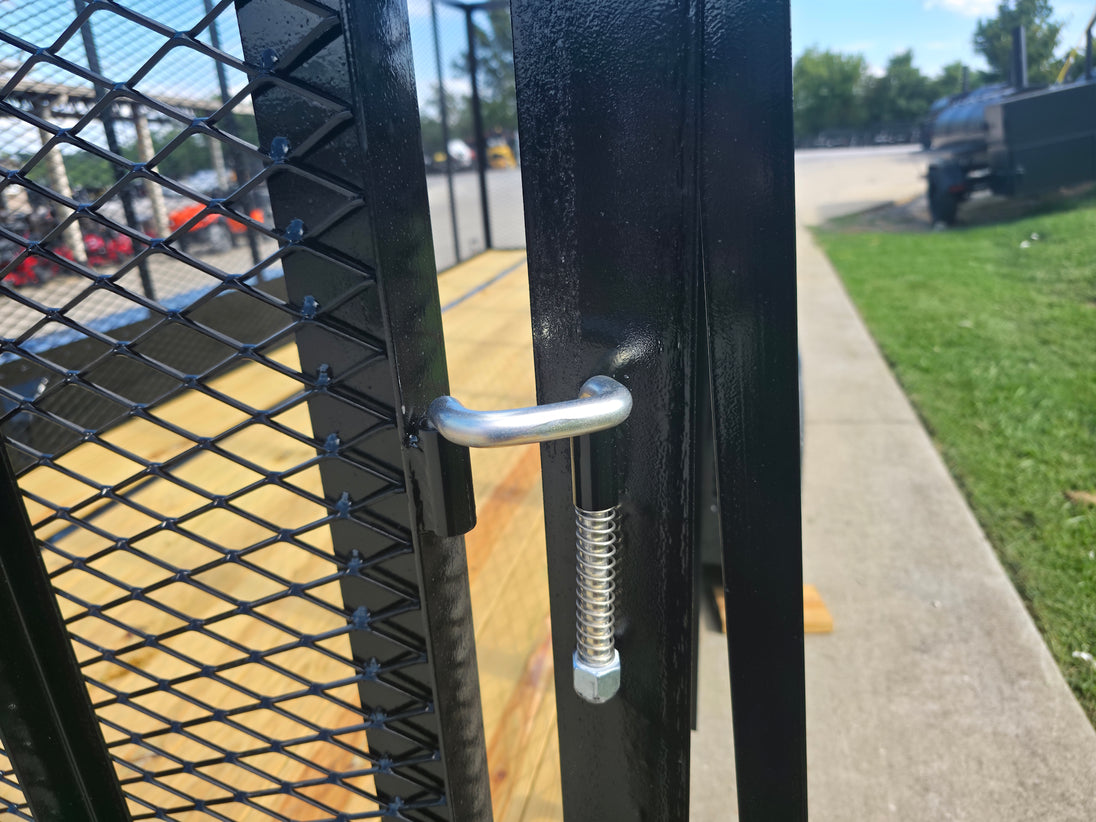 6.4' x 18' Debris Leaf Junk Trash Removal Loader Utility Trailer (2) 3500 Axles Gate Latch