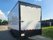 8.5x20 White V-Nose Enclosed Trailer with Blackout Pkg 9' Interior (2) 10,000LB Axles Left Rear
