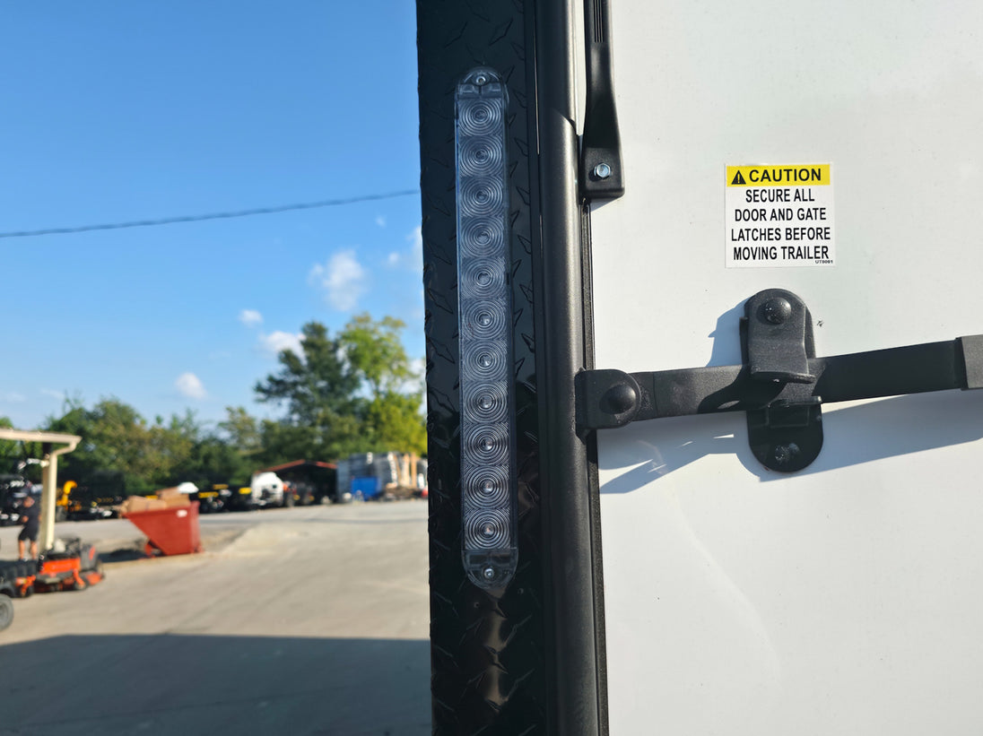 8.5x20 White V-Nose Enclosed Trailer with Blackout Pkg 9' Interior (2) 10,000LB Axles Brake Light