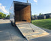 8.5x20 White V-Nose Enclosed Trailer with Blackout Pkg 9' Interior (2) 10,000LB Axles Left Rear Ramp Down