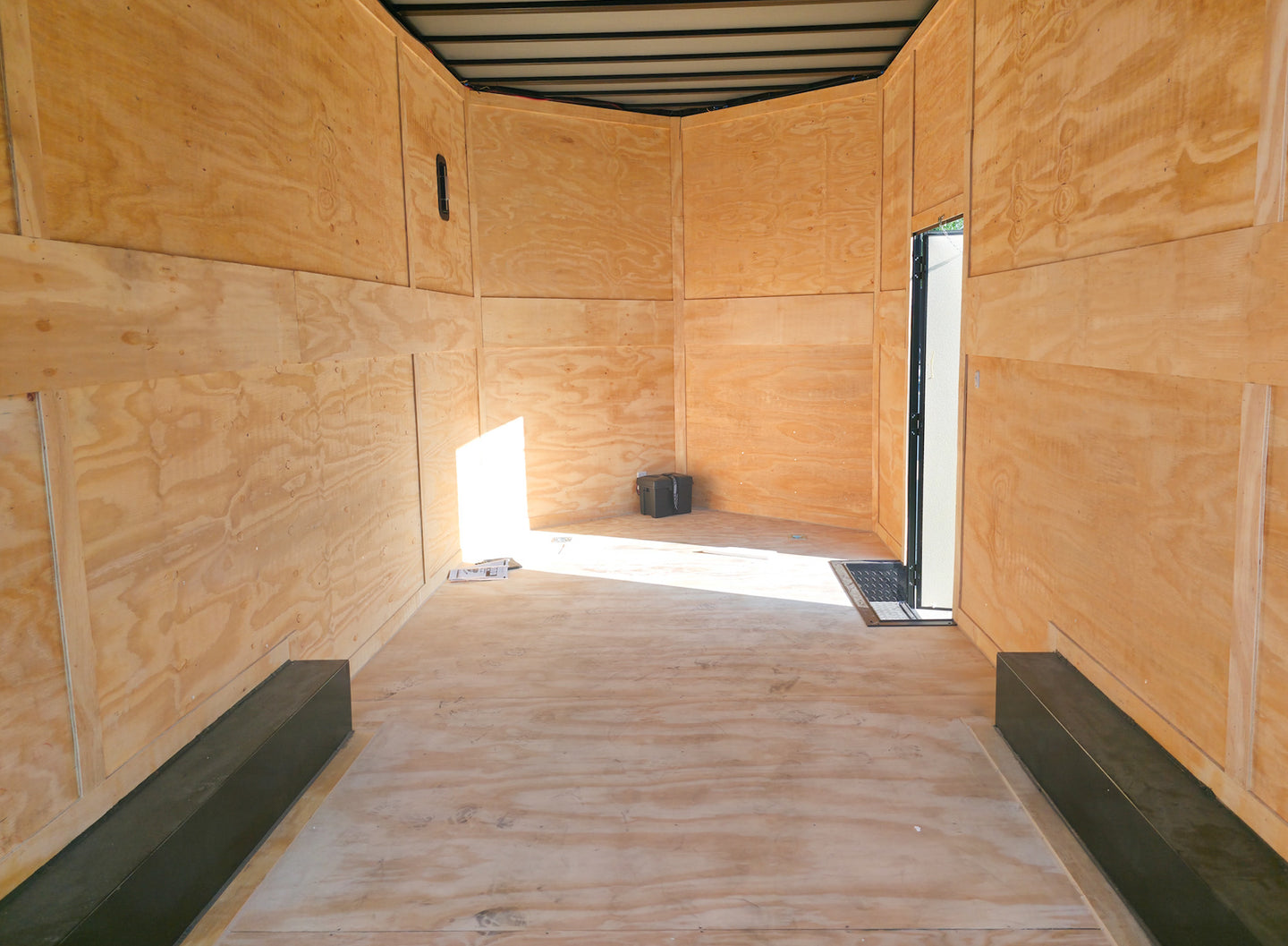 8.5x20 White V-Nose Enclosed Trailer with Blackout Pkg 9' Interior (2) 10,000LB Axles Front Enclosed