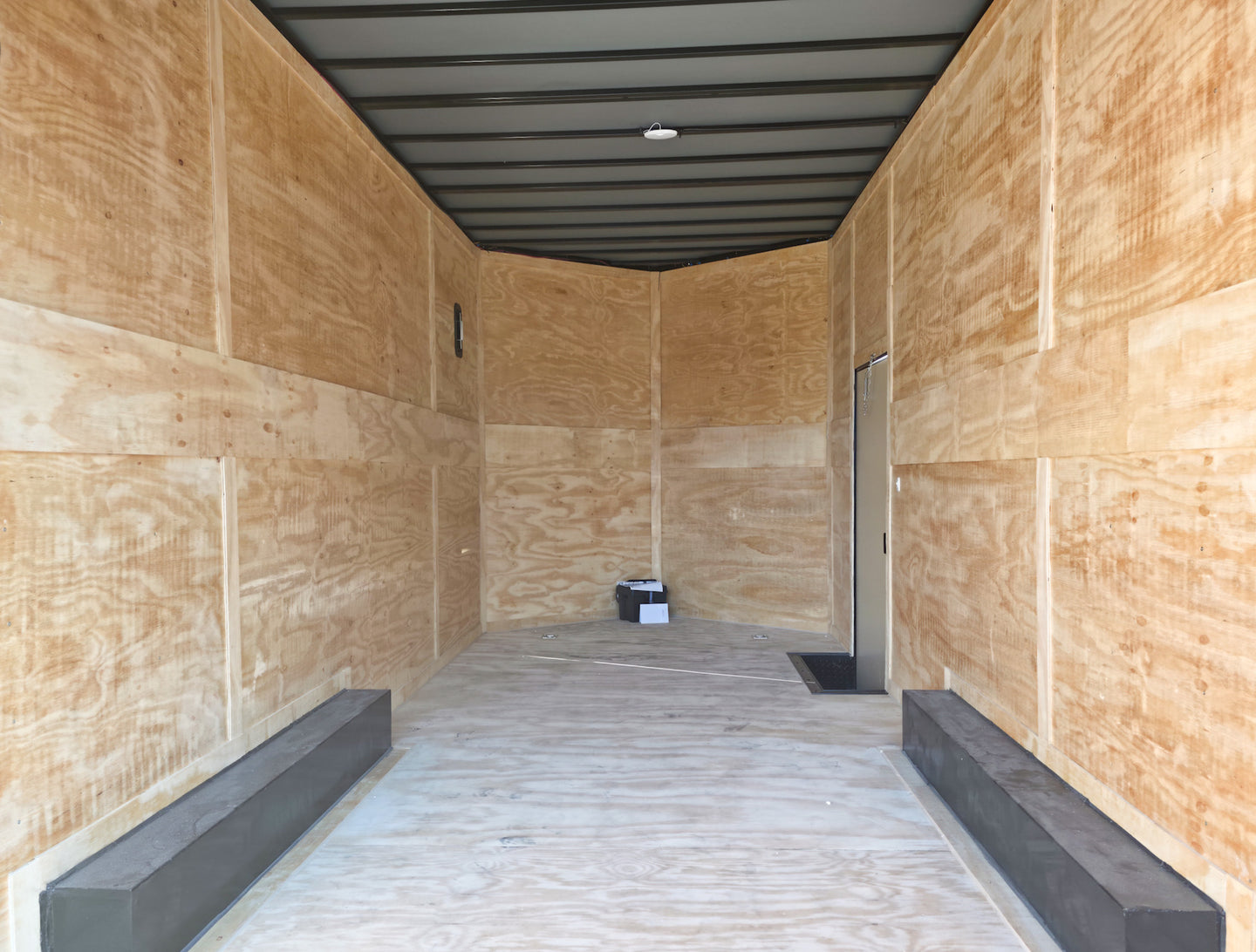8.5x20 White V-Nose Enclosed Trailer with Blackout Pkg 9' Interior (2) 10,000LB Axles Front Enclosed