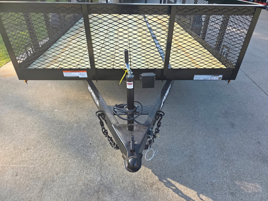 7x14 Tandem Utility Trailer (2) 5200lb Axles w/ Rear Brakes 2FT Mesh Sides Dovetail - SLE Equipment - 11
