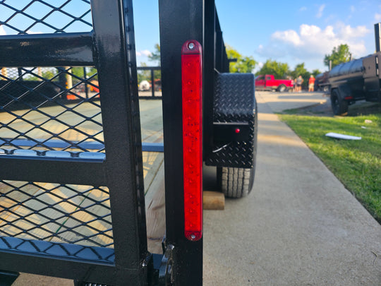 7x14 Tandem Utility Trailer (2) 5200lb Axles w/ Rear Brakes 2FT Mesh Sides Dovetail - SLE Equipment - 15