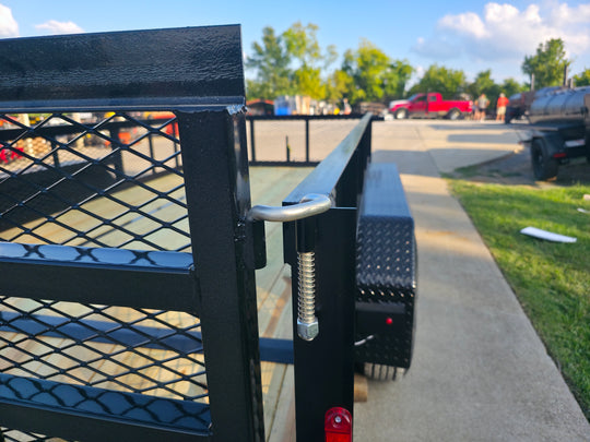 7x14 Tandem Utility Trailer (2) 5200lb Axles w/ Rear Brakes 2FT Mesh Sides Dovetail - SLE Equipment - 12