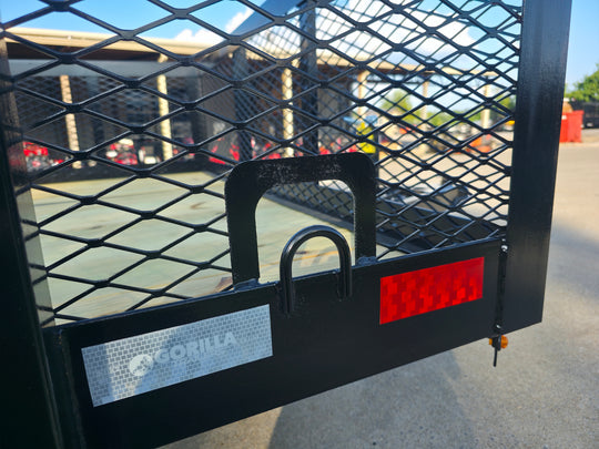 7x14 Tandem Utility Trailer (2) 5200lb Axles w/ Rear Brakes 2FT Mesh Sides Dovetail - SLE Equipment - 14