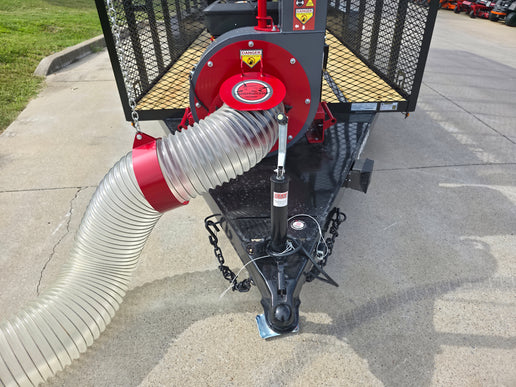 6.4x18 Debris Leaf Suction Removal Trailer with 18HP Debris Loader for ...