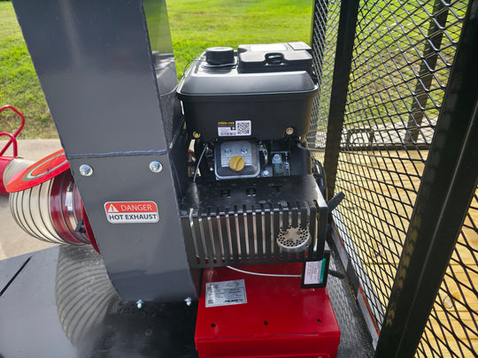 6.4x18 Leaf Cage Debris Trailer with 18HP Debris Loader for Leaf Clean Up Engine