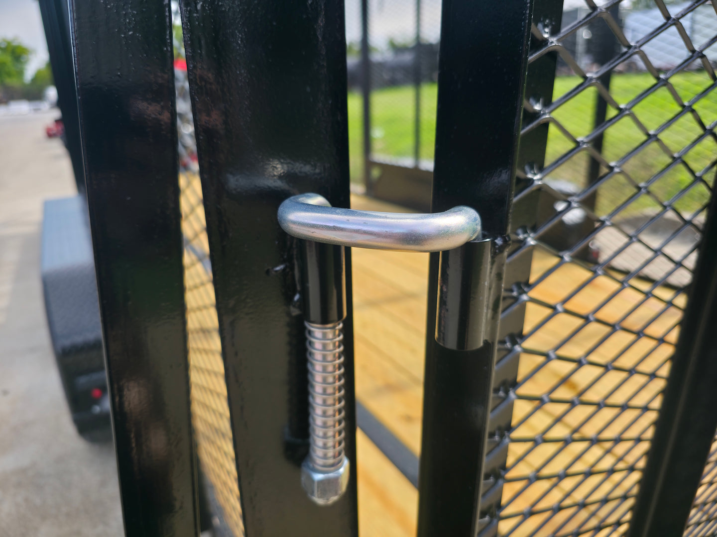 6.4x18 Leaf Cage Debris Trailer with 18HP Debris Loader for Leaf Clean Up Gate Spring Latch