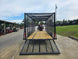 6.4x18 Leaf Cage Debris Trailer with 18HP Debris Loader for Leaf Clean Up Rear Gate Down