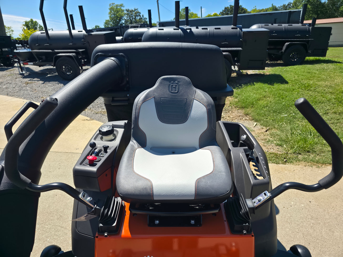 Husqvarna Z254F Special Edition Zero Turn Mower 23HP KAW with 591111401 Triple Bagger Seat
