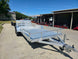 Used 6.4' x 16' All Aluminum Utility Trailer Dual Axle Straight Deck 7K GVWR Front Right