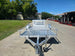 Used 6.4' x 16' All Aluminum Utility Trailer Dual Axle Straight Deck 7K GVWR Front