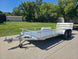 Used 6.4' x 16' All Aluminum Utility Trailer Dual Axle Straight Deck 7K GVWR Front Left