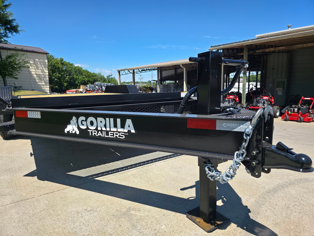 7x16 Equipment Trailer Dovetail Mini King Kong Ramps (2) 7,000LB Axles Jack