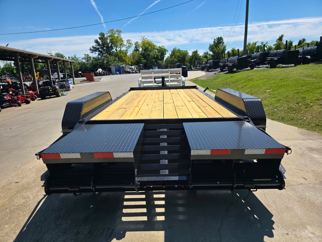 7x16 Equipment Trailer Dovetail Mini King Kong Ramps (2) 7,000LB Axles Rear
